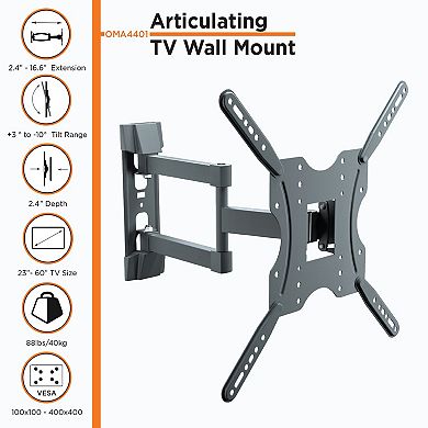 ProMounts Full Motion TV Wall Mount for TVs 23" - 60" Up to 88 lbs