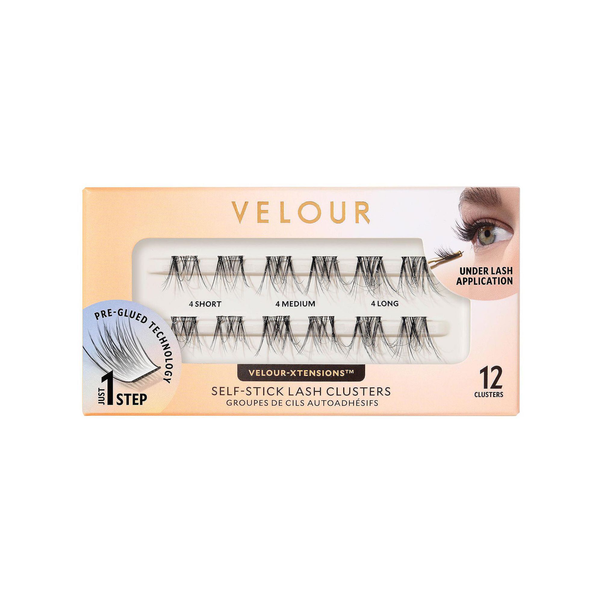 Velour Lashes Velour-Xtensions Self-Stick Lash Clusters, None