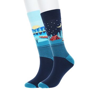 Men's 2-Pair Pack Novelty Crew Socks Set