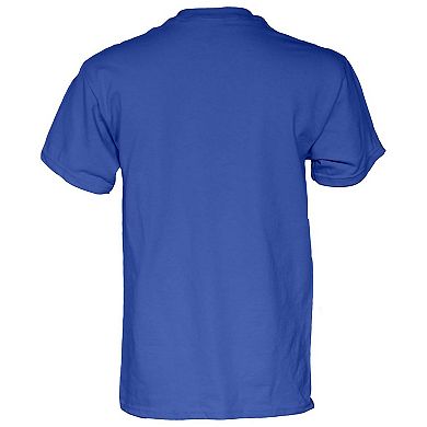 Men's Blue 84 Royal Boise State Broncos 2024 NCAA Men's Basketball Tournament March Madness Three-In-A-Row T-Shirt