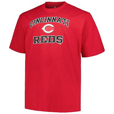 Men's Profile Red Cincinnati Reds Big & Tall Heart & Soul T-Shirt