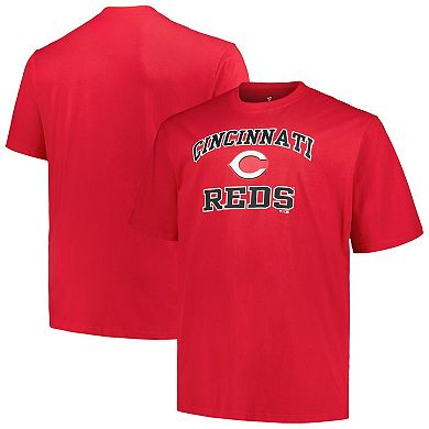Men's Profile Red Cincinnati Reds Big & Tall Heart & Soul T-Shirt