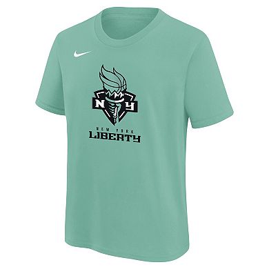 Youth Nike Green New York Liberty Essential Logo T-Shirt