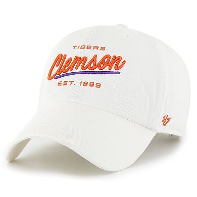 Women's '47 White Clemson Tigers Sidney Clean Up Adjustable Hat