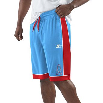 Men's Starter Light Blue/Red Houston Oilers Vintage Fan Favorite Shorts