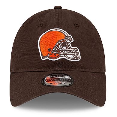 Men's New Era Brown Cleveland Browns Core Classic Primary 9TWENTY Adjustable Hat