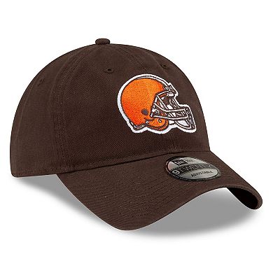 Men's New Era Brown Cleveland Browns Core Classic Primary 9TWENTY Adjustable Hat