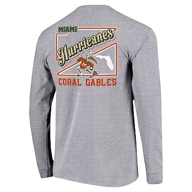 Youth Gray Miami Hurricanes Retro Script Long Sleeve T-Shirt