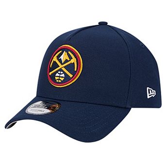 Men's New Era Navy Denver Nuggets A-Frame 9FORTY Adjustable Hat