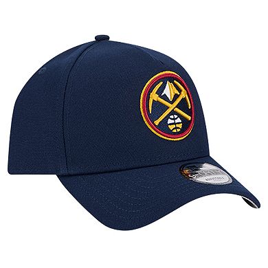 Men's New Era Navy Denver Nuggets A-Frame 9FORTY Adjustable Hat