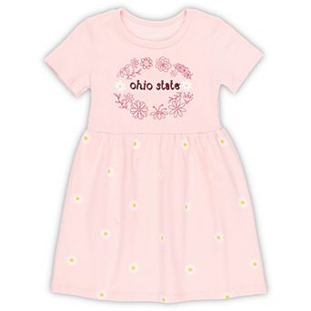 Girls Toddler Wes & Willy Pink Ohio State Buckeyes Daisy Dress
