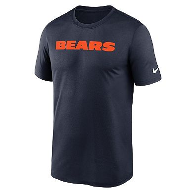 Men's Nike Blue Chicago Bears Primetime Legend Wordmark Performance T-Shirt