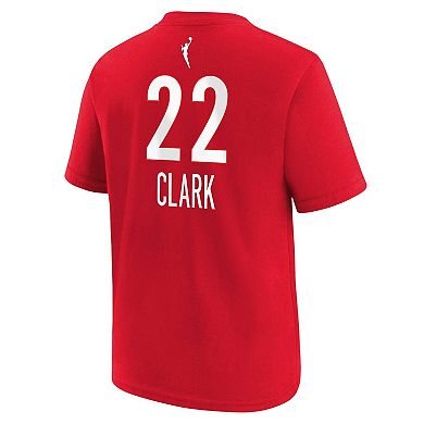 Youth Nike Caitlin Clark Red Indiana Fever 2024 WNBA Draft Rebel Edition Player Name & Number T-Shirt