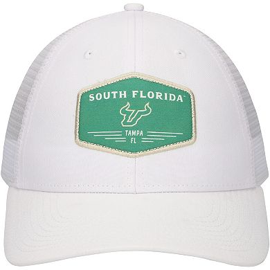 Men's Ahead White South Florida Bulls Brant Trucker Adjustable Hat