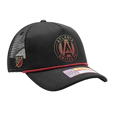 Men's Black Atlanta United FC Atmosphere Trucker Adjustable Hat