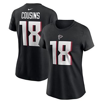 Women's Nike Kirk Cousins Black Atlanta Falcons Player Name & Number T-Shirt