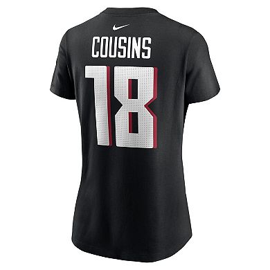 Women's Nike Kirk Cousins Black Atlanta Falcons Player Name & Number T-Shirt