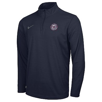 Men's Nike  Navy UConn Huskies Back-To-Back NCAA Men's Basketball National Champions Intensity Performance Quarter-Zip Top