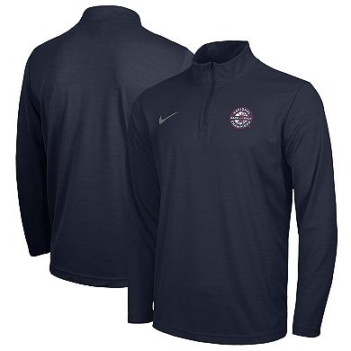 Men's Nike  Navy UConn Huskies Back-To-Back NCAA Men's Basketball National Champions Intensity Performance Quarter-Zip Top