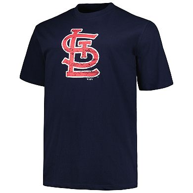 Men's Profile Navy St. Louis Cardinals Big & Tall Primary Logo T-Shirt