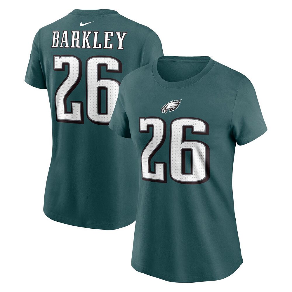 売れ筋商品|||ナイキ カットソー トップス レディース Women's Saquon Barkley Midnight Green Philadelphia Eagles Player Name Number T-Shirt Green Women's Nike Saquon Barkley Midnight Green Philadelphia