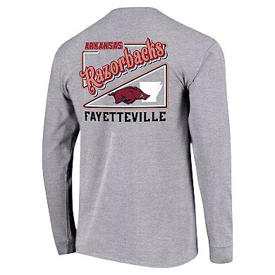Youth Gray Arkansas Razorbacks Retro Script Long Sleeve T-Shirt