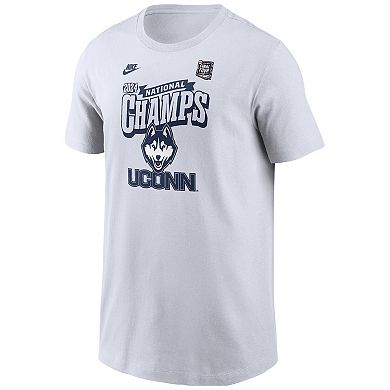 Youth Nike  White UConn Huskies 2024 NCAA Men's Basketball National Champions Retro T-Shirt