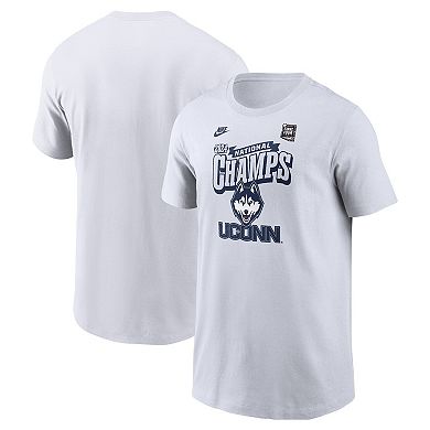 Youth Nike  White UConn Huskies 2024 NCAA Men's Basketball National Champions Retro T-Shirt