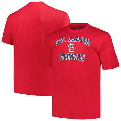 Men's Profile Red Louis Cardinals Big Tall Heart Soul T-Shirt
