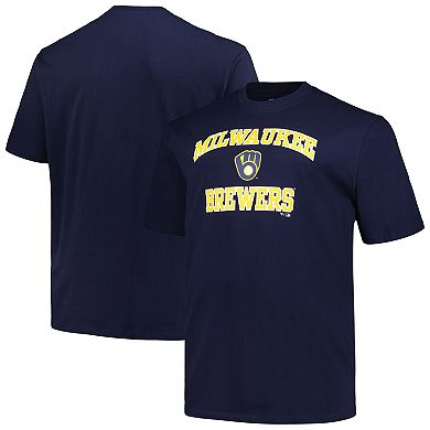 Men's Profile Navy Milwaukee Brewers Big & Tall Heart & Soul T-Shirt