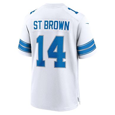 Men's Nike Amon-Ra St. Brown White Detroit Lions Game Jersey