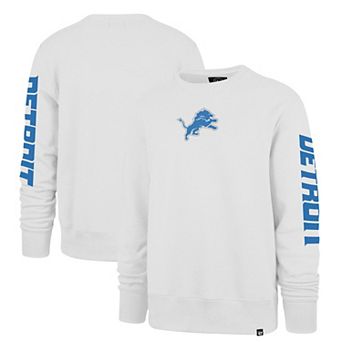 Men's '47 White Detroit Lions Headline Pullover Sweatshirt
