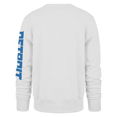 Men's '47 White Detroit Lions Headline Pullover Sweatshirt
