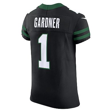 Men's Nike Ahmad Sauce Gardner Legacy Black New York Jets Alternate Vapor F.U.S.E. Elite Jersey