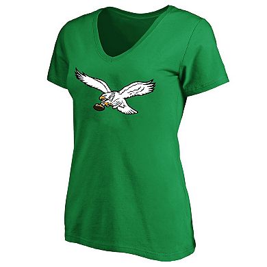 Women's Fanatics Branded Saquon Barkley Kelly Green Philadelphia Eagles Plus Size Name & Number V-Neck T-Shirt