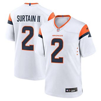 Men's Nike Patrick Surtain II White Denver Broncos Mile High Collection Game Jersey