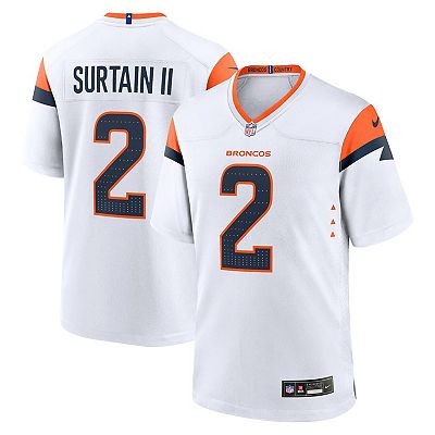 Men s Nike Patrick Surtain II White Denver Broncos Game Jersey