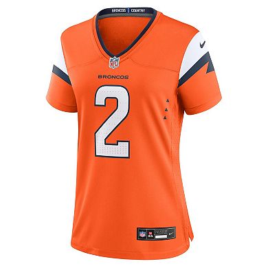 Women's Nike Patrick Surtain II Orange Denver Broncos Mile High Collection Game Jersey