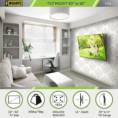 ProMounts Tilt TV Wall Mount for TVs 50" - 92" Up to 165 lbs