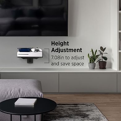 ProMounts Tempered Glass Floating Wall Shelf, Holds Up to 17.6 lbs