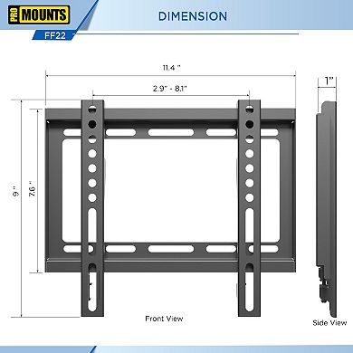 ProMounts Flat TV Wall Mount for TVs 13" - 47" Up to 55 lbs