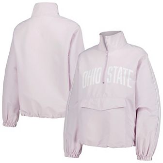 Women's Lusso Lavender Ohio State Buckeyes Parker Quarter-Zip Rain Tech Jacket