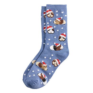 Women's Shine Holiday Critter Crew Socks