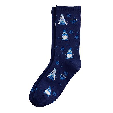 Women's Shine Hannukah Gnomes Crew Socks