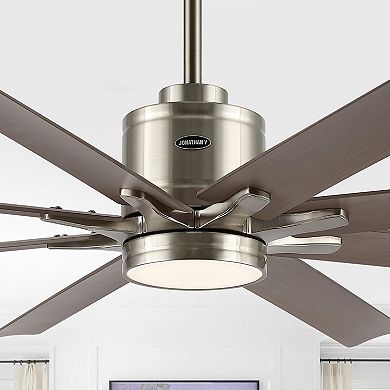 66" 1-light Iron/plastic Mobile-app/remote-controlled 6-speed Ceiling Fan With Integrated Led Light