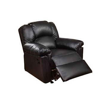Bonded Leather Rocker/recliner Black