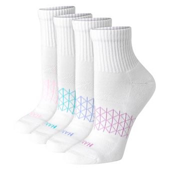 Women's Hanes® 4 Pairs Ultimate Absolute Active Cushioned Ankle Socks - HWUAA4