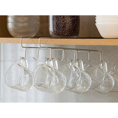 Cup Rack Under Shelf, Kitchen Utensil Drying Hooks