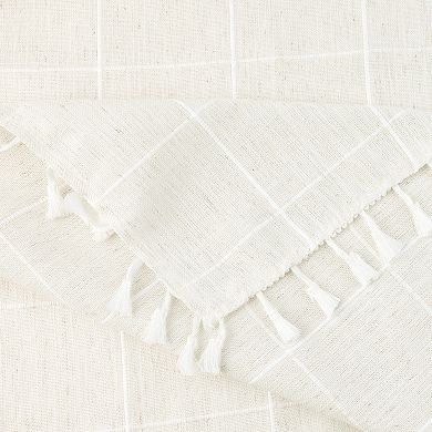 Rustic Cotton Linen Waterproof Dinner Party Table Cover 1 Pc 55" X 79"