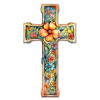 Blossom Cross Holiday Door Decor By G. Debrekht